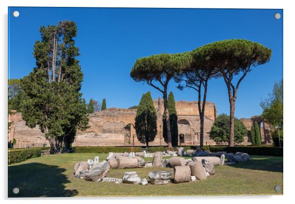 Baths of Caracalla Ruins of Rome Acrylic by Artur Bogacki