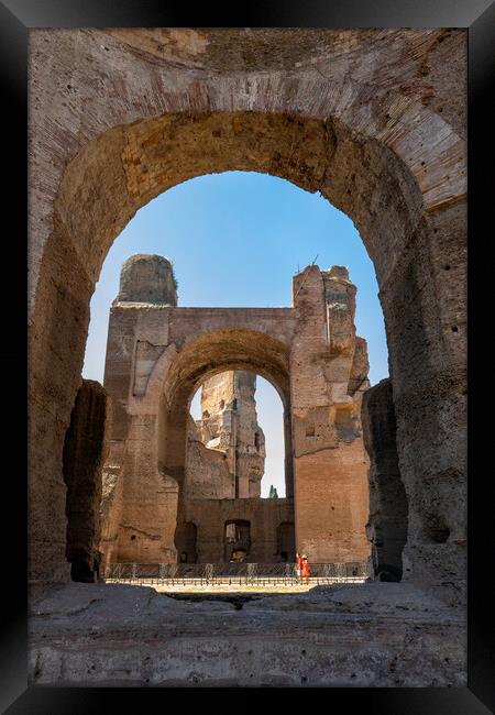 Baths of Caracalla Ruins of Rome Framed Print by Artur Bogacki