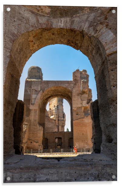 Baths of Caracalla Ruins of Rome Acrylic by Artur Bogacki