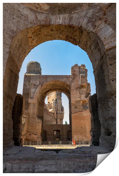 Baths of Caracalla Ruins of Rome Print by Artur Bogacki