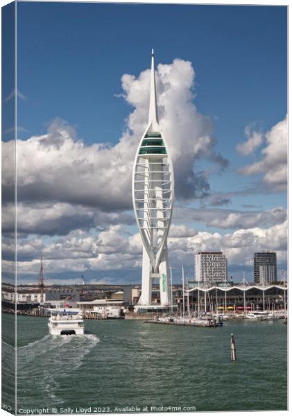 Portrait photograph of the Spinnaker in Portsmouth Canvas Print by Sally Lloyd