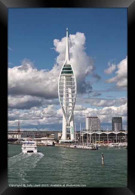 Portrait photograph of the Spinnaker in Portsmouth Framed Print by Sally Lloyd