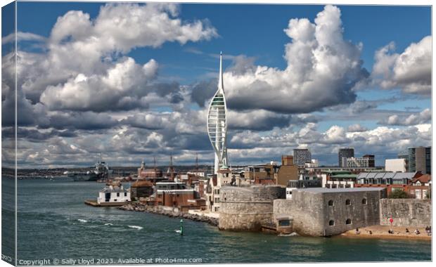 Portsmouth view of The Spinnaker Canvas Print by Sally Lloyd