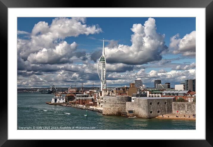 Portsmouth view of The Spinnaker Framed Mounted Print by Sally Lloyd