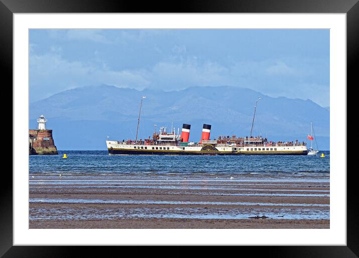 PS Waverley at Troon, Ayrshire Framed Mounted Print by Allan Durward Photography