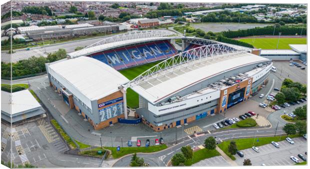The DW Stadium Wigan Canvas Print by Apollo Aerial Photography
