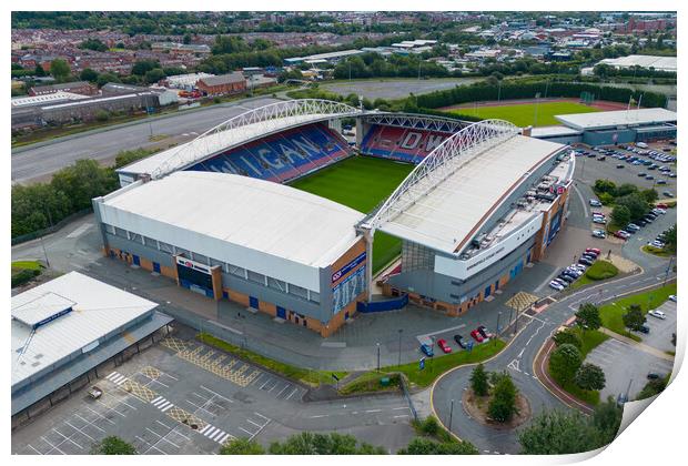 The DW Stadium Wigan Print by Apollo Aerial Photography