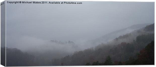 Foggy Mountain Canvas Print by Michael Waters Photography