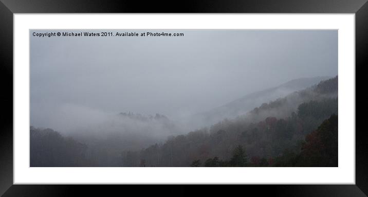 Foggy Mountain Framed Mounted Print by Michael Waters Photography