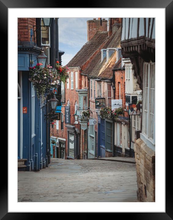 Steep Hill Licoln Framed Mounted Print by Andrew Scott