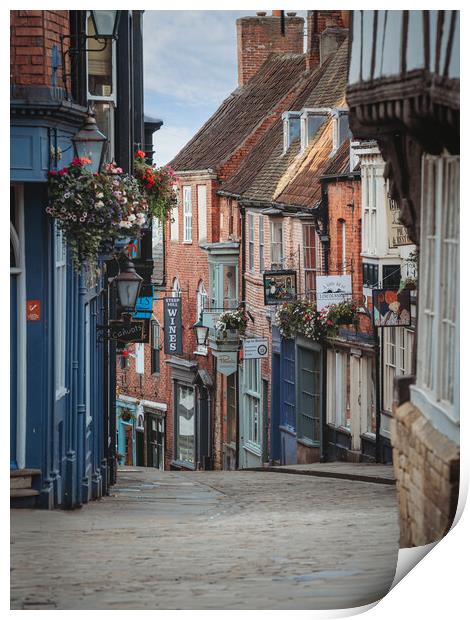 Steep Hill Licoln Print by Andrew Scott