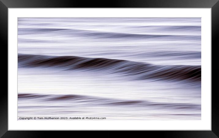 Dawn's Abstract Ocean Symphony Framed Mounted Print by Tom McPherson