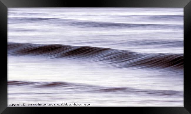 Dawn's Abstract Ocean Symphony Framed Print by Tom McPherson