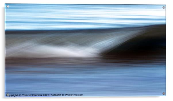 Impressionist Dawn Waves: An ICM Exploration Acrylic by Tom McPherson