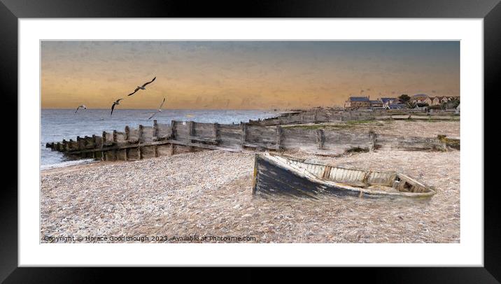 Whitstable beach Framed Mounted Print by Horace Goodenough