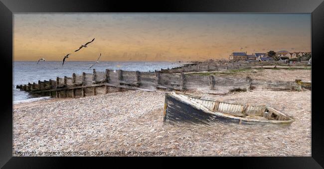 Whitstable beach Framed Print by Horace Goodenough
