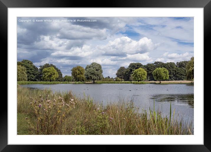 Dry day after the rains at Bushy Park Surrey Framed Mounted Print by Kevin White