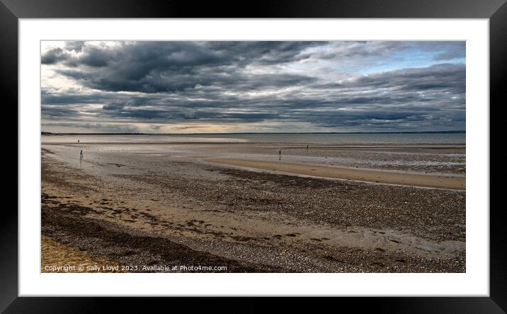 Puckpool Sands Isle of Wight Framed Mounted Print by Sally Lloyd
