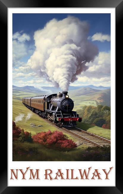 North York Moors Railway Travel Poster Framed Print by Steve Smith
