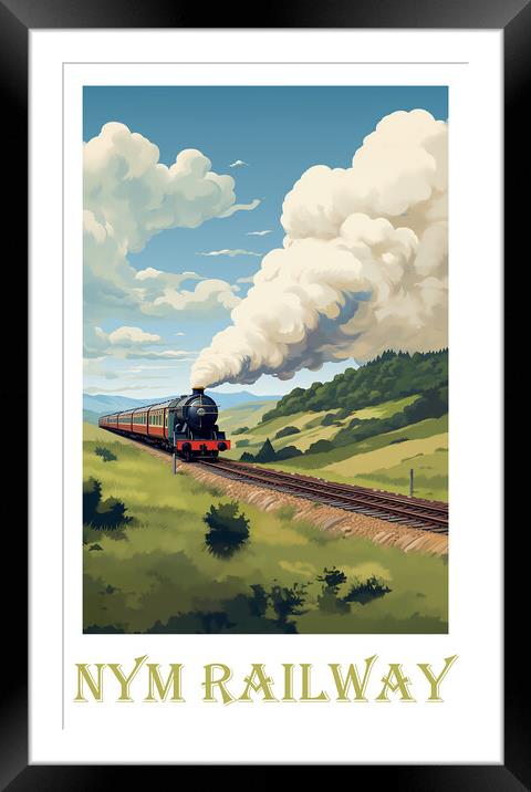 NYM Railway poster Framed Mounted Print by Steve Smith