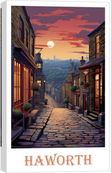 Haworth Travel Poster Canvas Print by Steve Smith