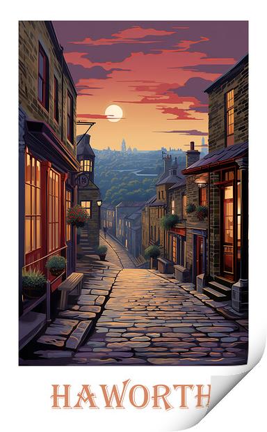 Haworth Travel Poster Print by Steve Smith