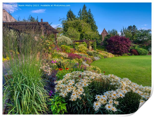 The Rodney Gardens Perth Scotland Summer    Print by Navin Mistry