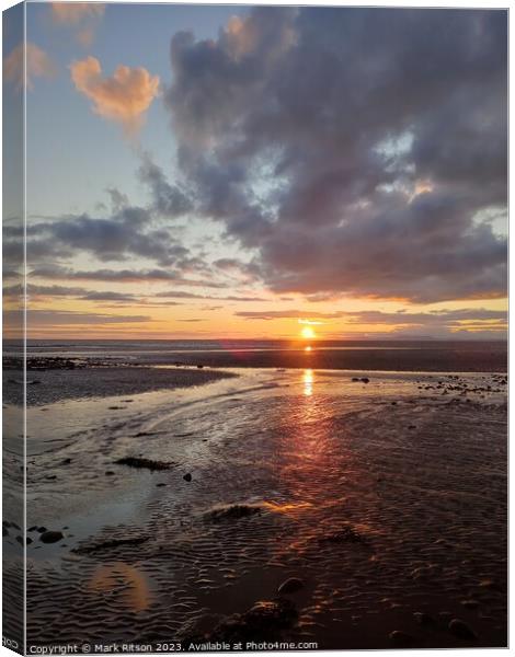 Solway Sunset Canvas Print by Mark Ritson