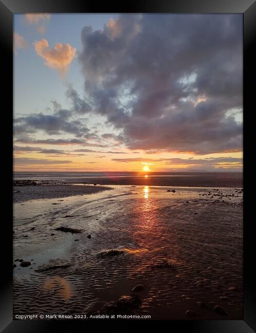 Solway Sunset Framed Print by Mark Ritson