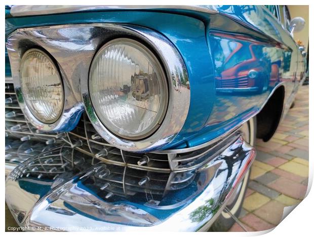 Chevrolet old timer car from 1950s and 1960s Print by M. J. Photography