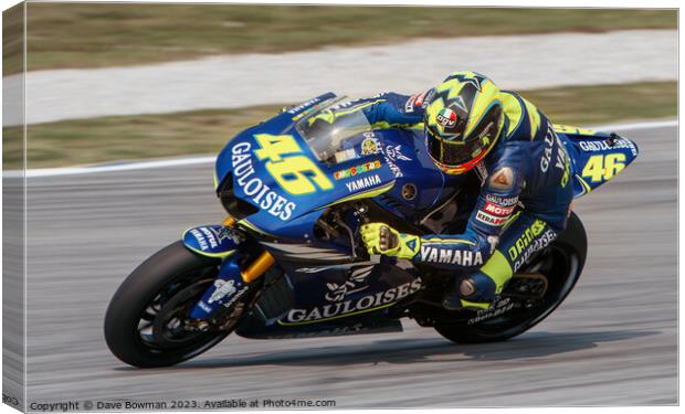 Rossi Sepang 2005 Canvas Print by Dave Bowman