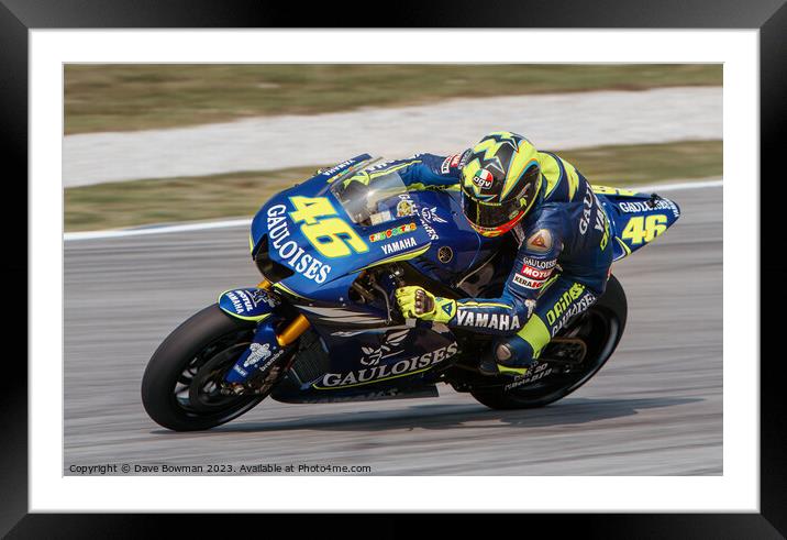 Rossi Sepang 2005 Framed Mounted Print by Dave Bowman