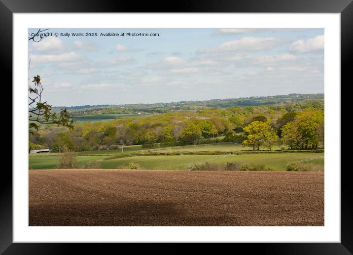View towards Heathfield Framed Mounted Print by Sally Wallis