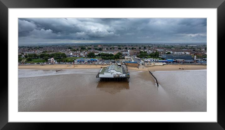 Cleethorpes Storm At The Pier Framed Mounted Print by Apollo Aerial Photography