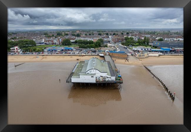 Cleethorpes Storm At The Pier Framed Print by Apollo Aerial Photography