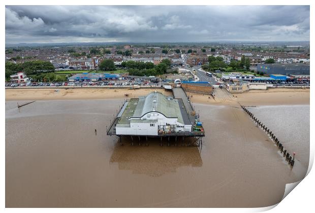 Cleethorpes Storm At The Pier Print by Apollo Aerial Photography