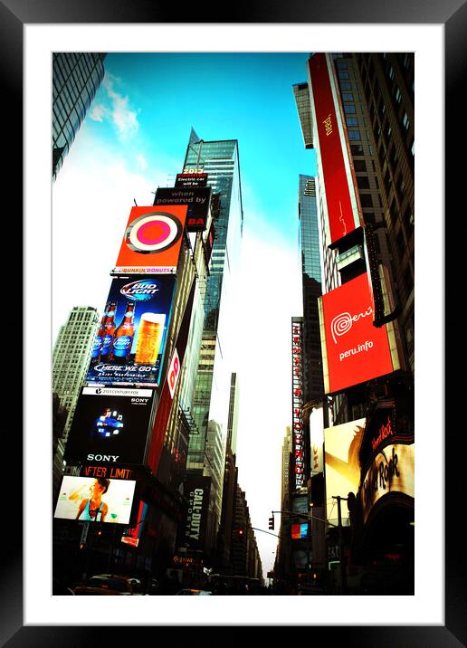 New York City Times Square America Framed Mounted Print by Andy Evans Photos