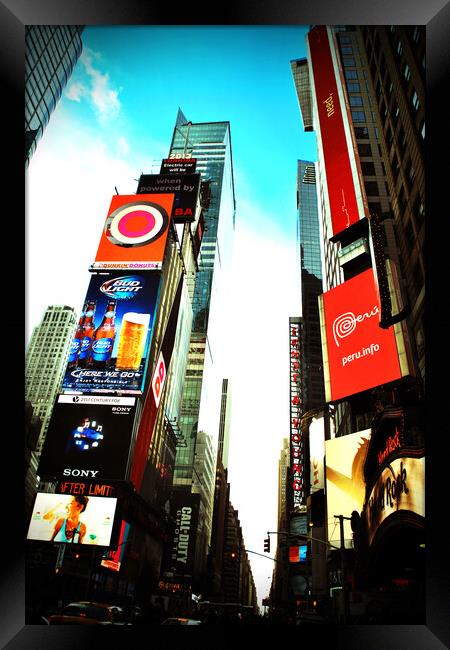 New York City Times Square America Framed Print by Andy Evans Photos