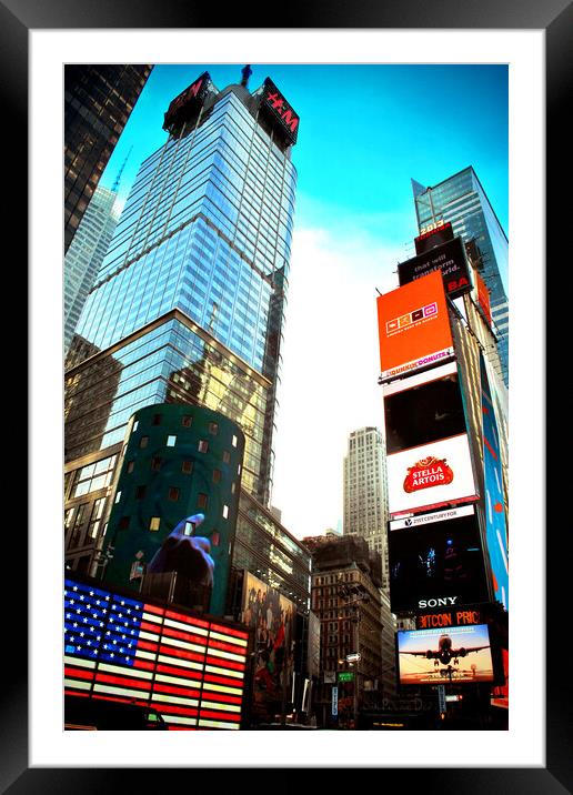 Vibrant Pulse of Manhattan Framed Mounted Print by Andy Evans Photos
