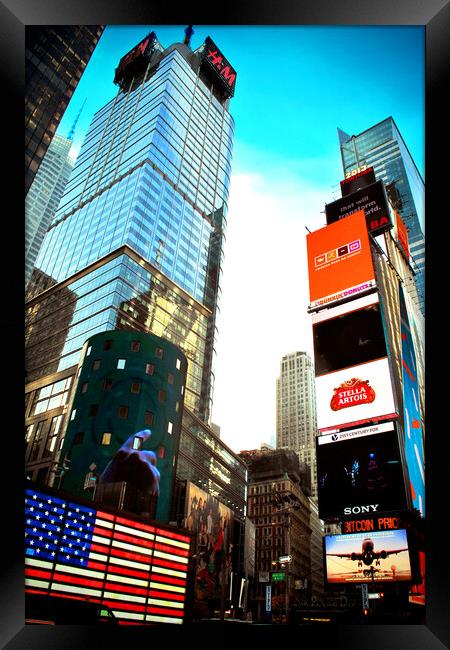Vibrant Pulse of Manhattan Framed Print by Andy Evans Photos