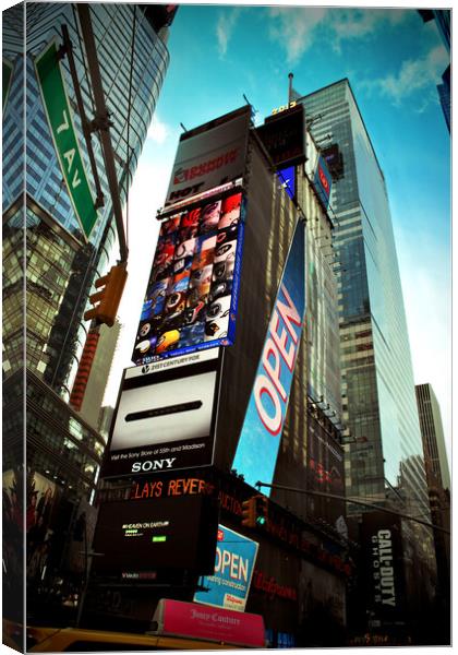 Unveiling Manhattan's Vibrant Heart Canvas Print by Andy Evans Photos