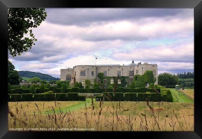 Enigmatic Chirk Castle Under Wrexham Skies Framed Print by Graham Parry