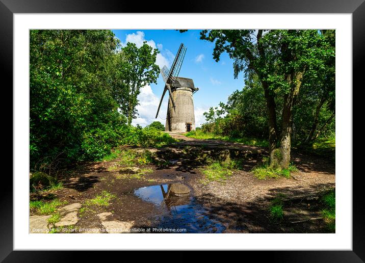 Bidston Windmill Reflection  Framed Mounted Print by Stuart Whittingham