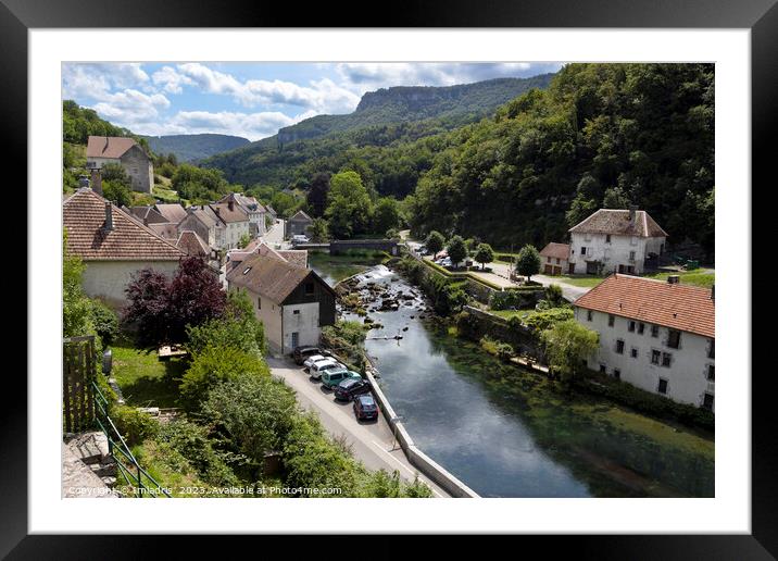 River view Lods, Doubs, France Framed Mounted Print by Imladris 