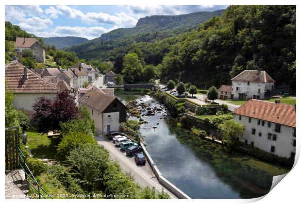 River view Lods, Doubs, France Print by Imladris 