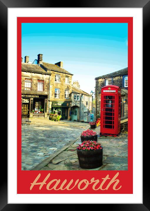Haworth Travel Poster Framed Mounted Print by Zenith Photography