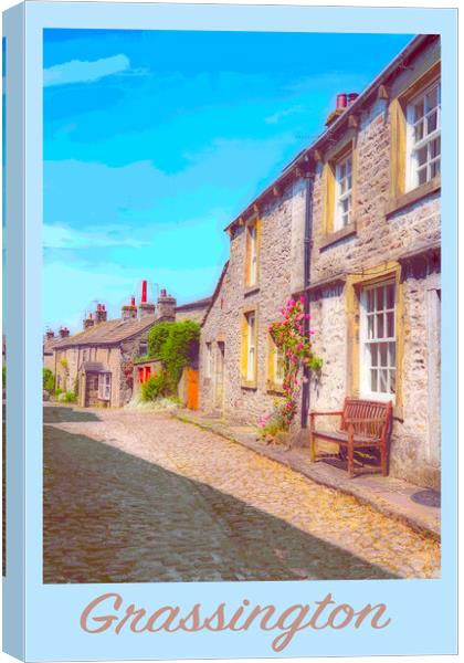 Grassington Travel Poster Canvas Print by Zenith Photography