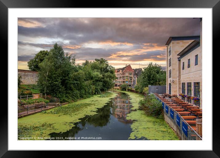 Dusk's Radiance on River Foss Framed Mounted Print by RJW Images