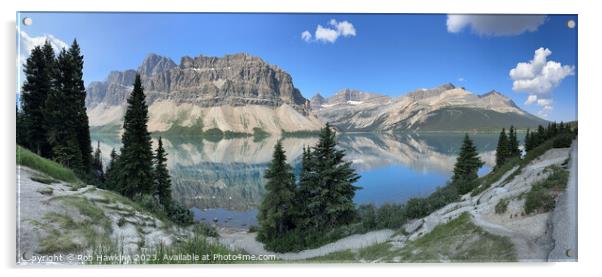 Bow Lake Panorama Acrylic by Rob Hawkins