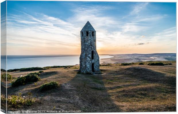 The pepperpot at Sunset Canvas Print by Alf Damp